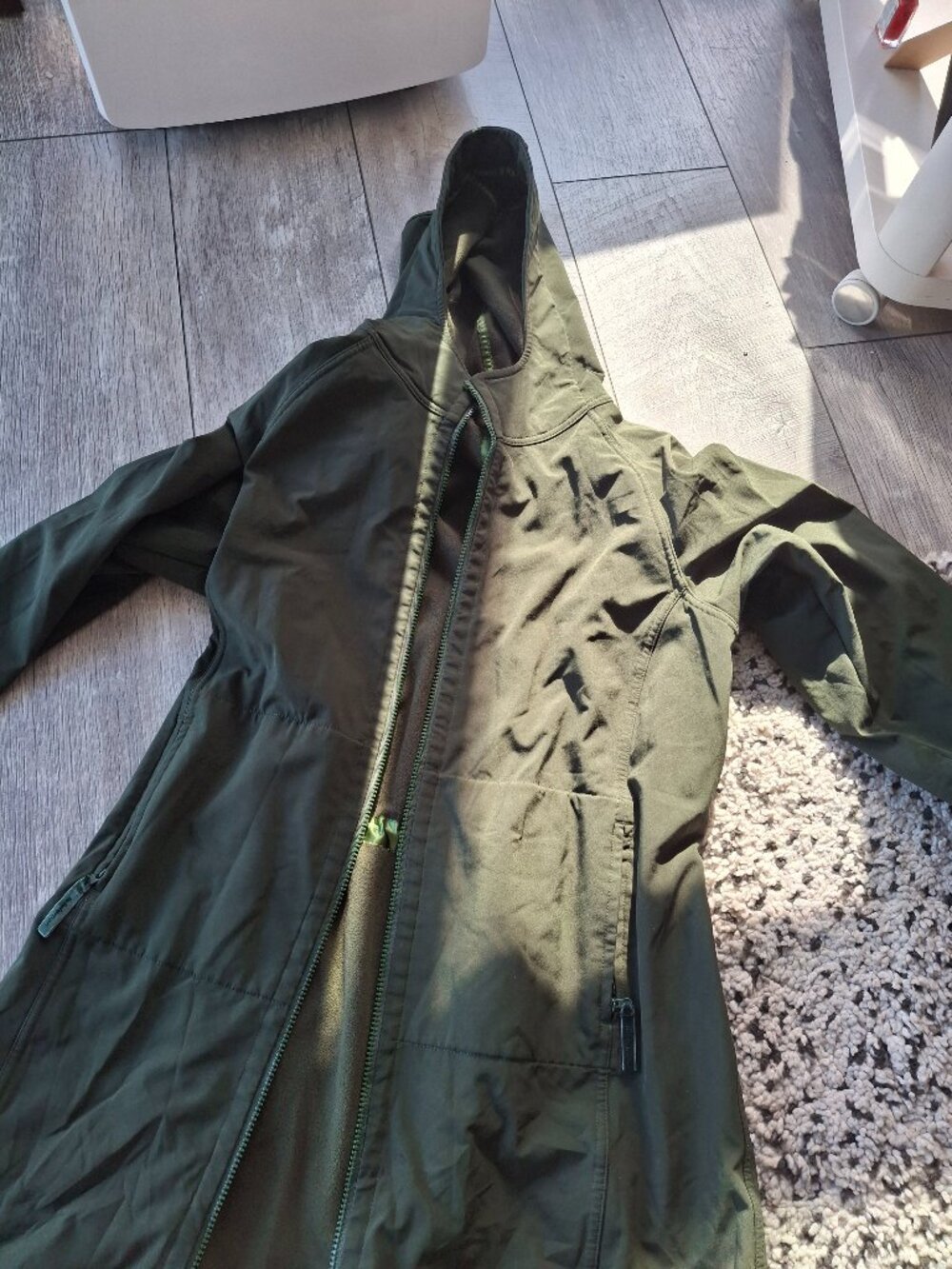 Lululemon forest green lined long jacket